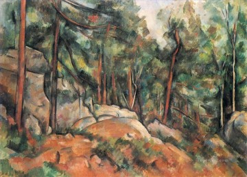  Forest Oil Painting - In the Forest Paul Cezanne